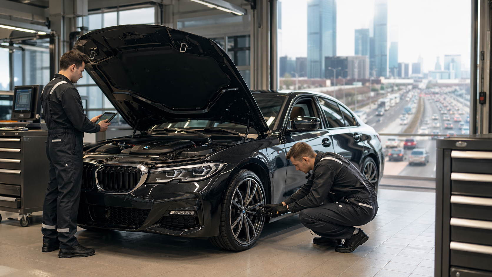 bmw в городе